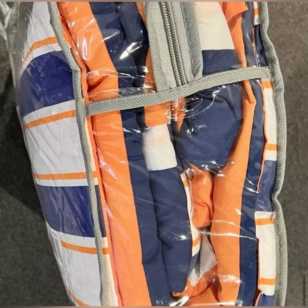 10 piece orange and blue baby bedding set Pam Grace NIP